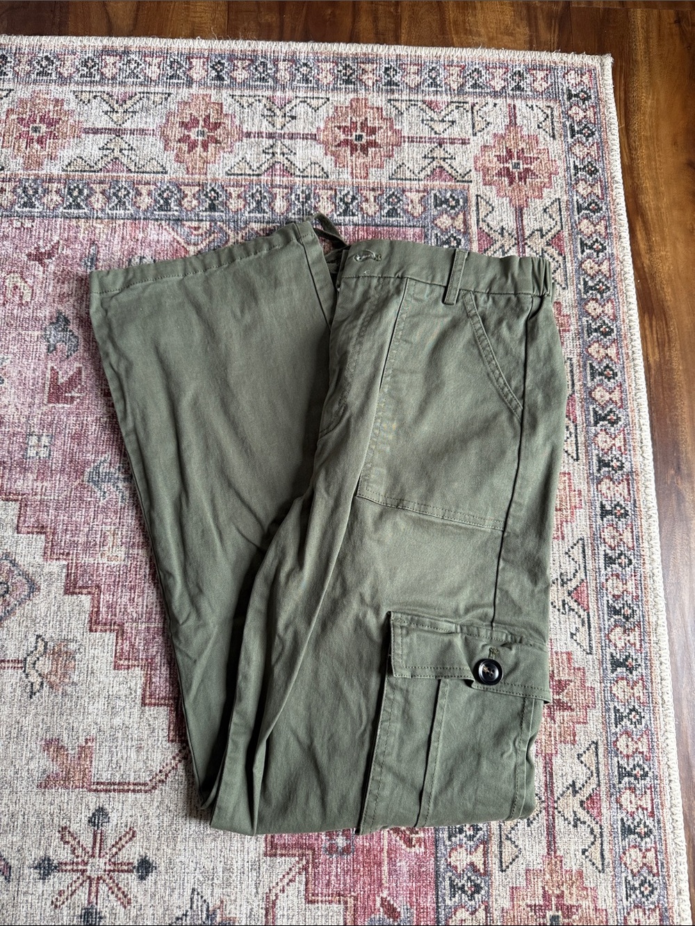 Olive Green Women’s Cargo Pants - Classic Utility Style